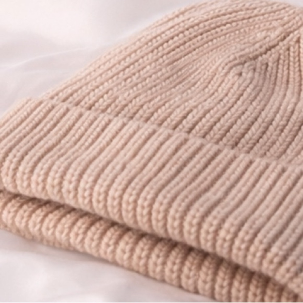 Beige Knit Beanie - Picture 2 of 4